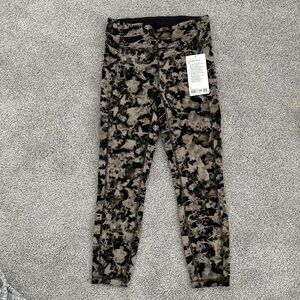 lululemon Invigorate Black and Brown Patterned Leggings